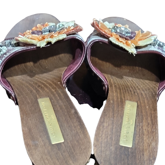 Louis Vuitton Flower sandals  Block Heels 👡 EU 34.5 - Picture 9 of 16